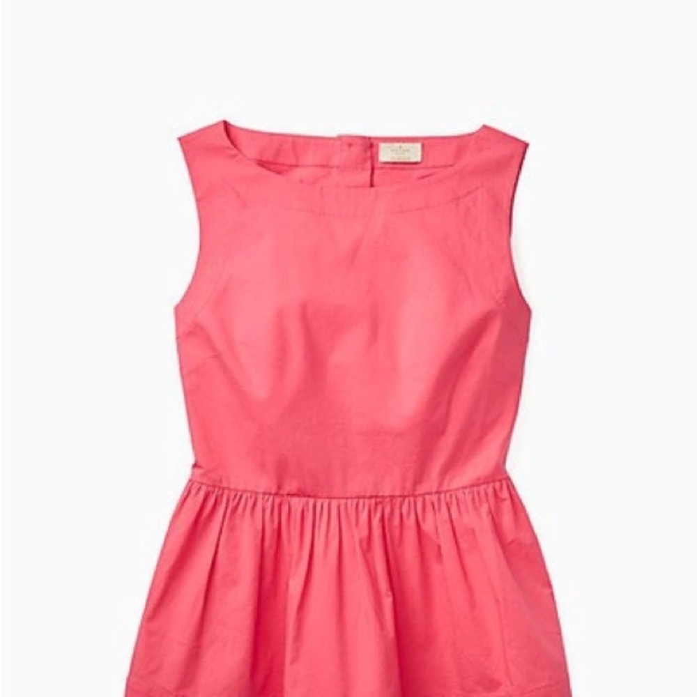 Womens Kate Spade Top Pink Peplum Button Back Sleeveless